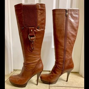 Guess leather boots, stiletto platform heel, SZ 8